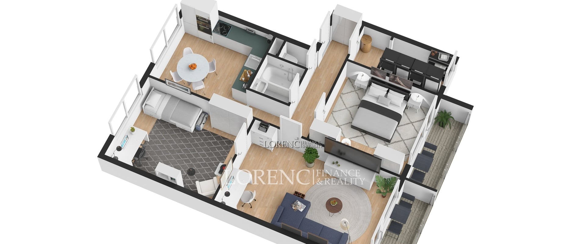 Pronájem, Byty 3+1, 87 m² - Veselí nad Moravou
